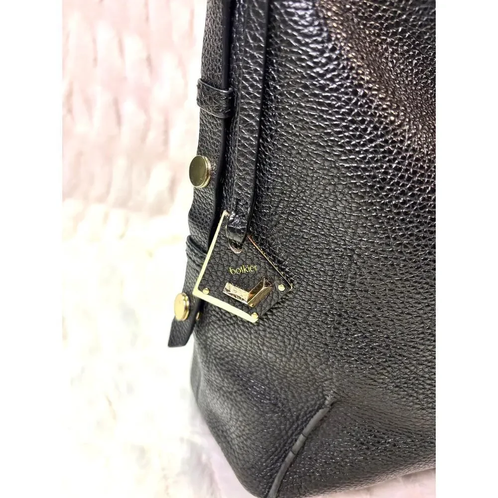 Women's Botkier Black Pebbled Leather Hobo Shoulder Bag | Large Slouchy Soho Bag